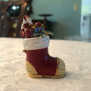 Festive Red Santa Boot Box
